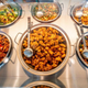 overhead shot of fast food from Panda Express
